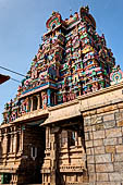 The great Chola temples of Tamil Nadu - The Sri Ranganatha Temple of Srirangam. The gopura of the North entrance to the temple. 